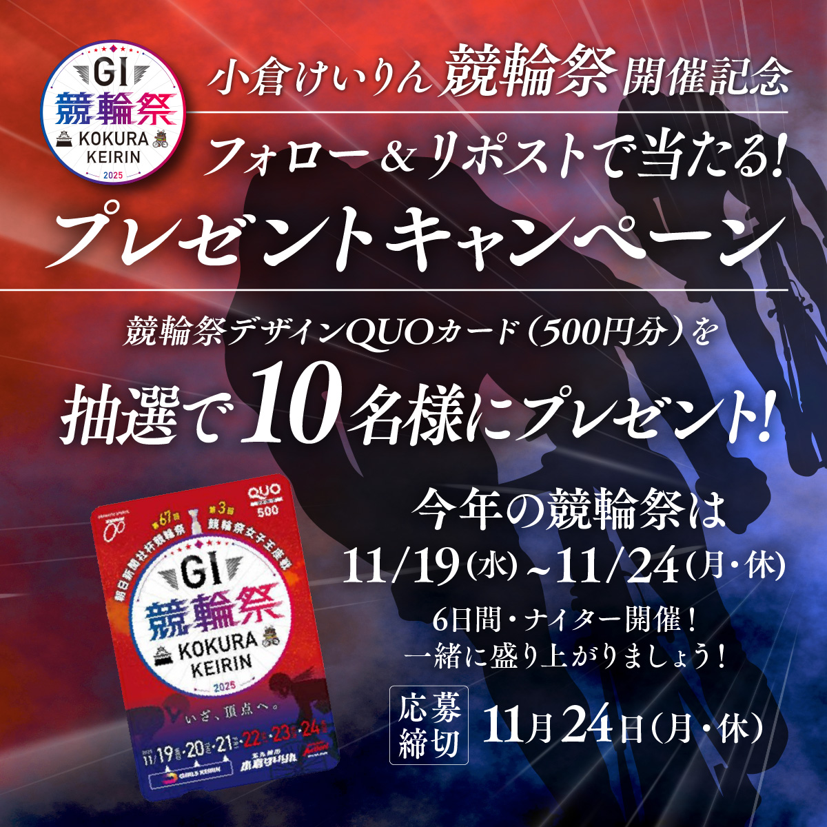 小倉けいりん公式Xキャンペーン